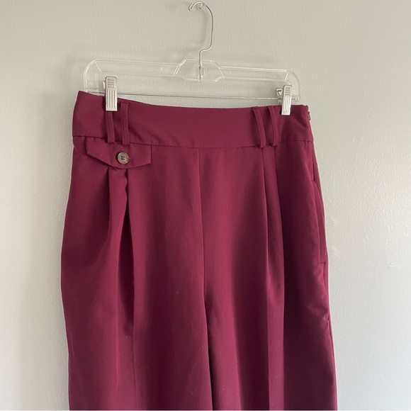 ASOS burgundy high waisted balloon pants - Picture 6 of 7